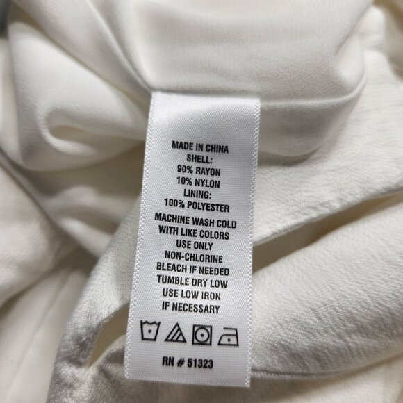 CeCe Women's Shorts Size 10 Paperbag Tie-Front White Casual Shorts (21) - Picture 10 of 10